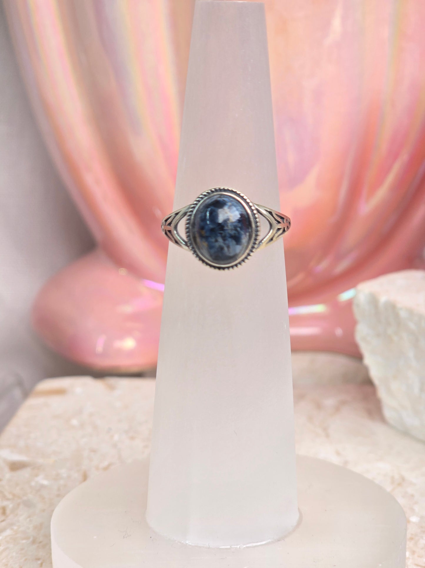 Sterling Silver & Crystal Adjustable Rings