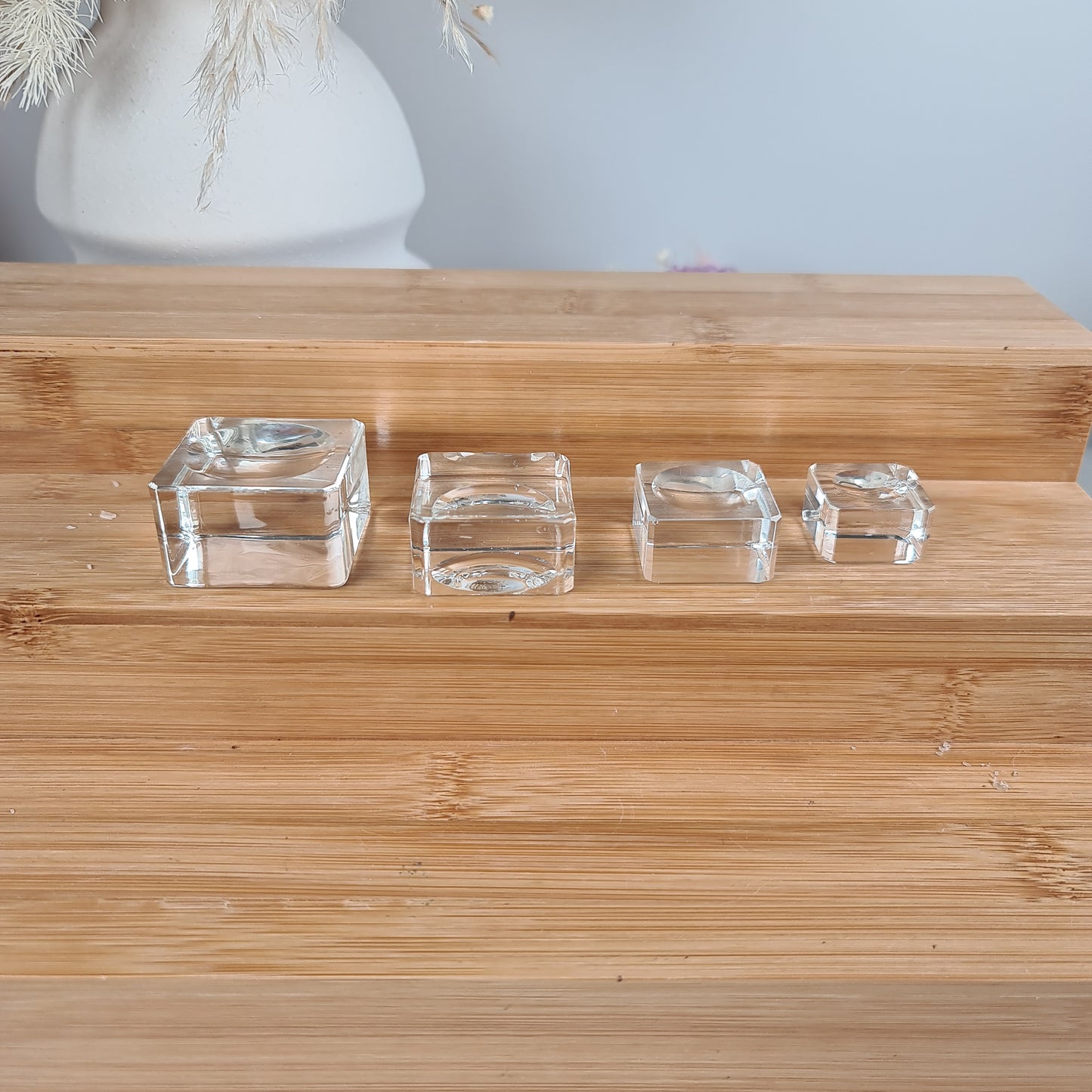Glass Cube Sphere Stands