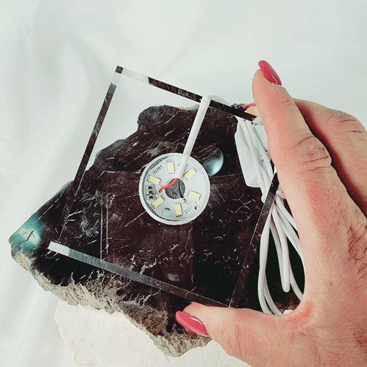 Light Stand - square acrylic - White Light