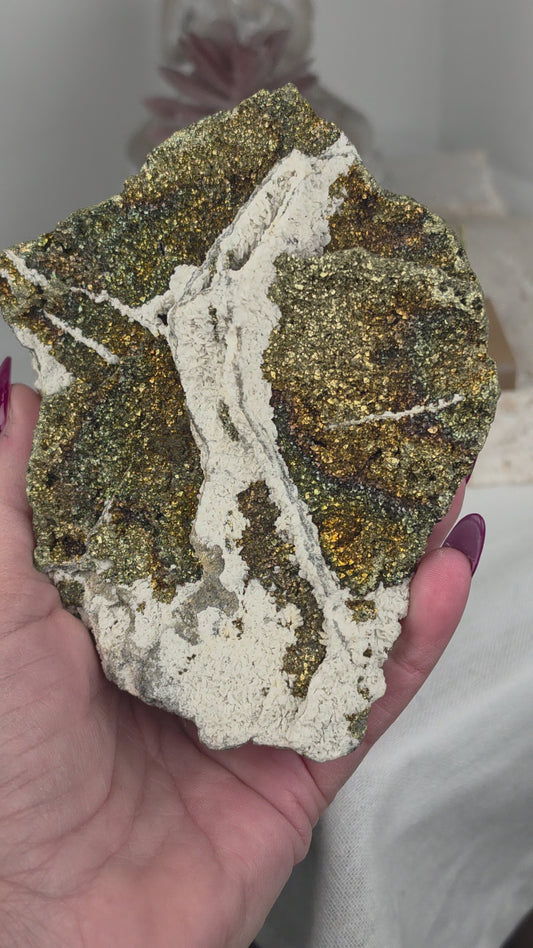Iridescent Iron Pyrite Specimen