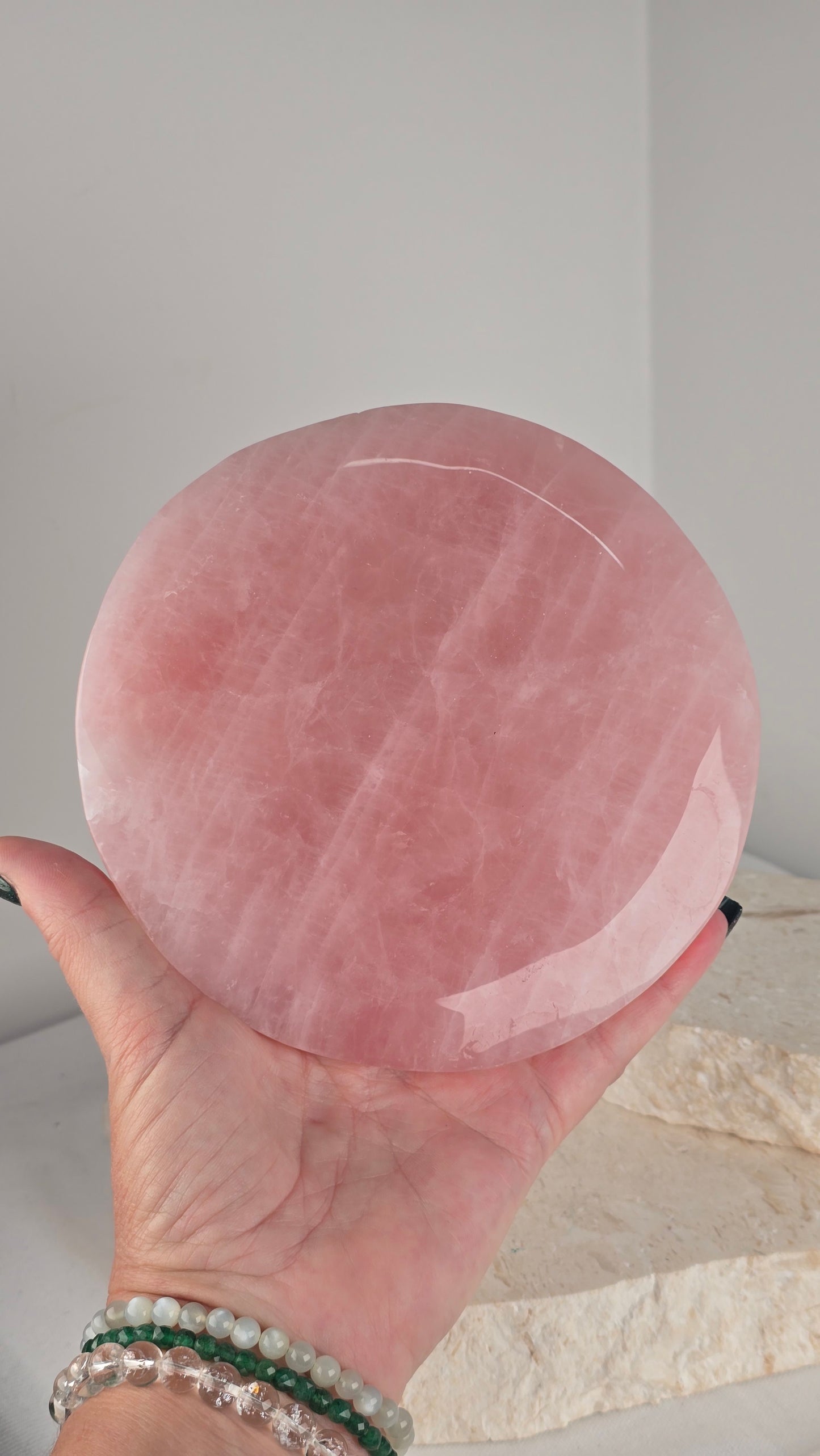 Mozambique Rose Quartz Plate