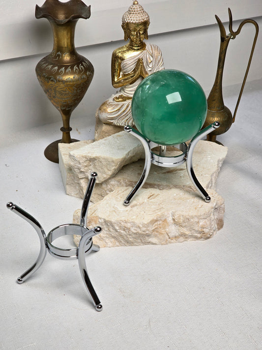 Silver Metal Heavy Duty Decorative Sphere Stand