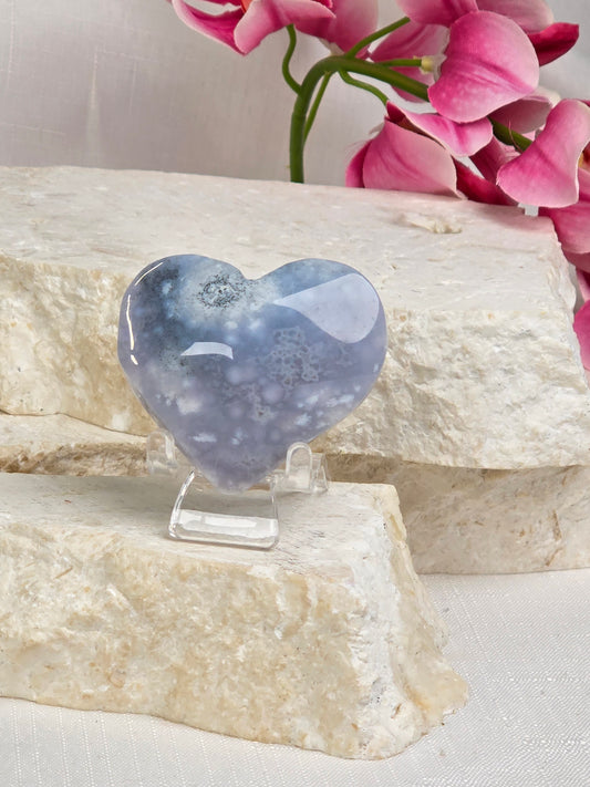 Lilac Ocean Jasper Hearts
