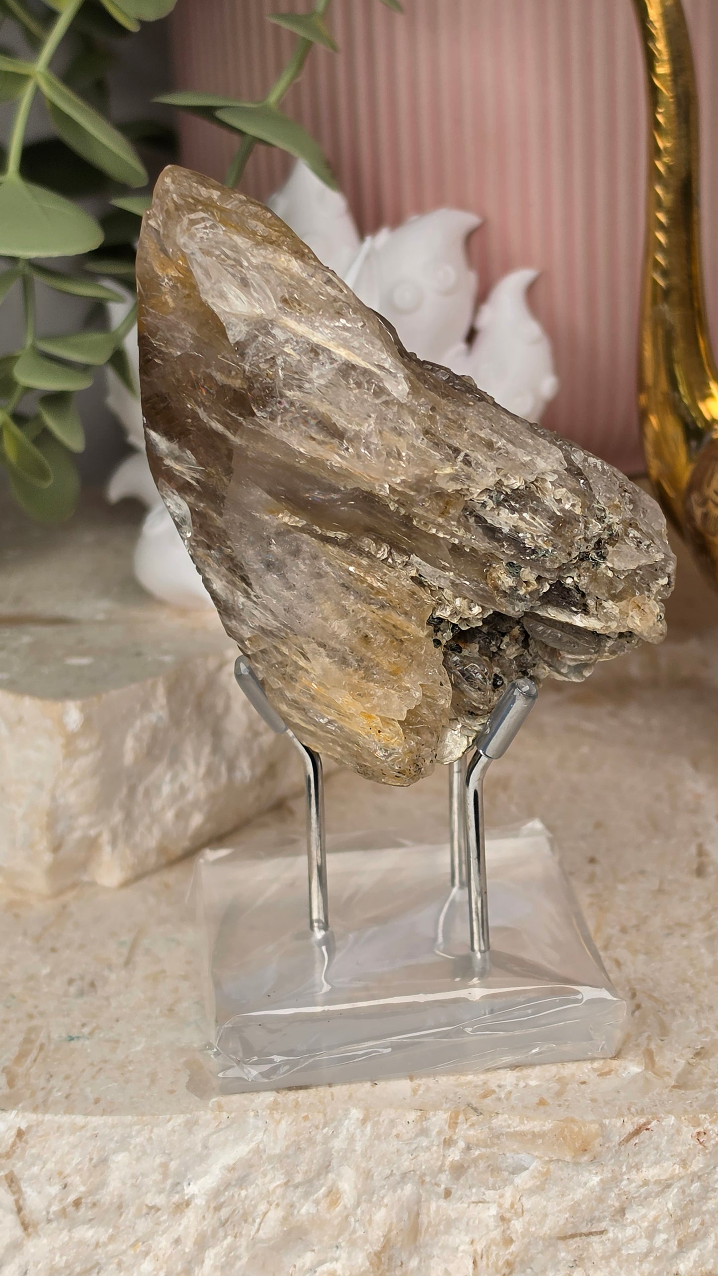 Himalayan Skeletal Quartz with Mica & Rutile