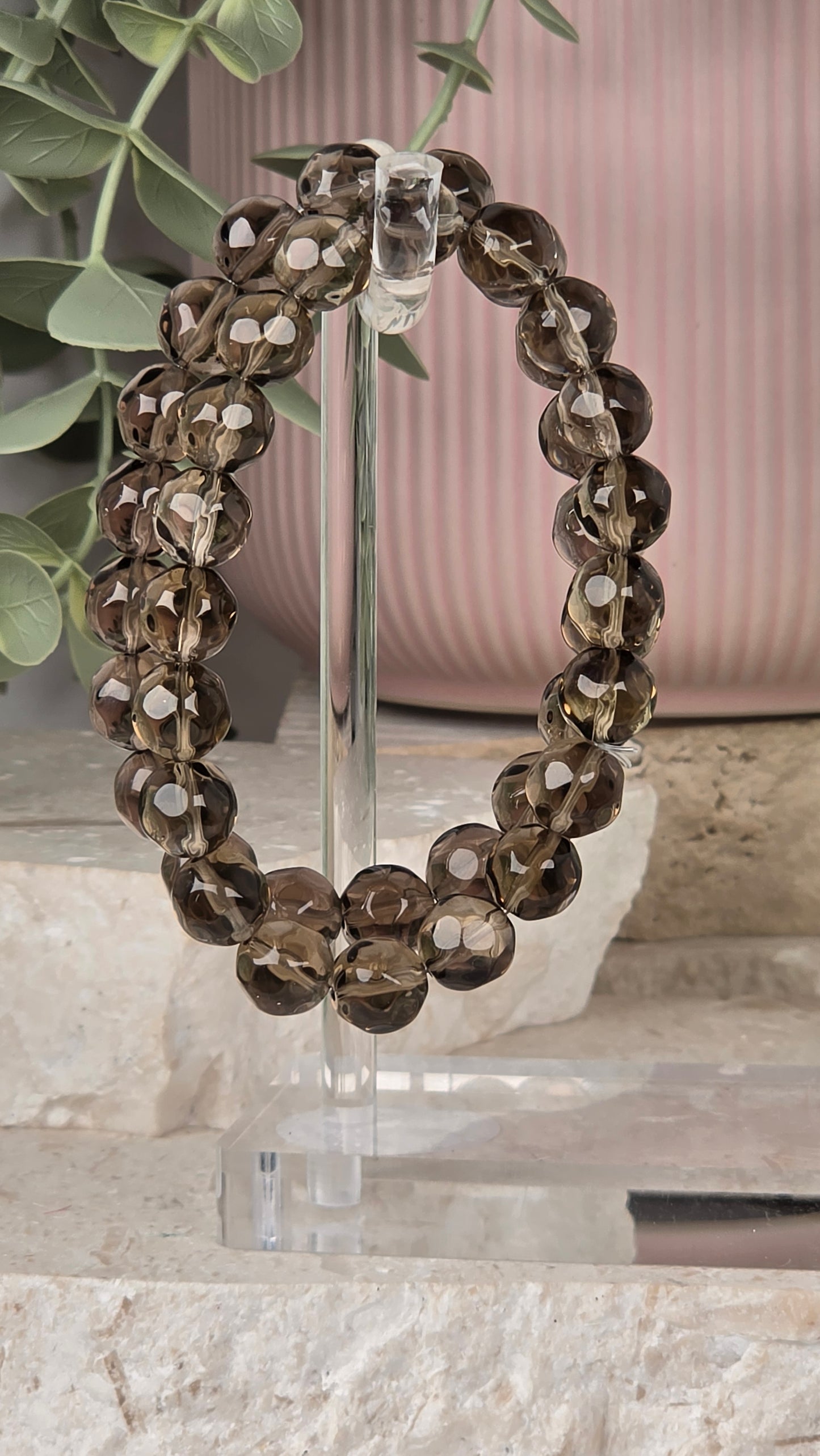 Smoky Quartz 8 mm bracelet