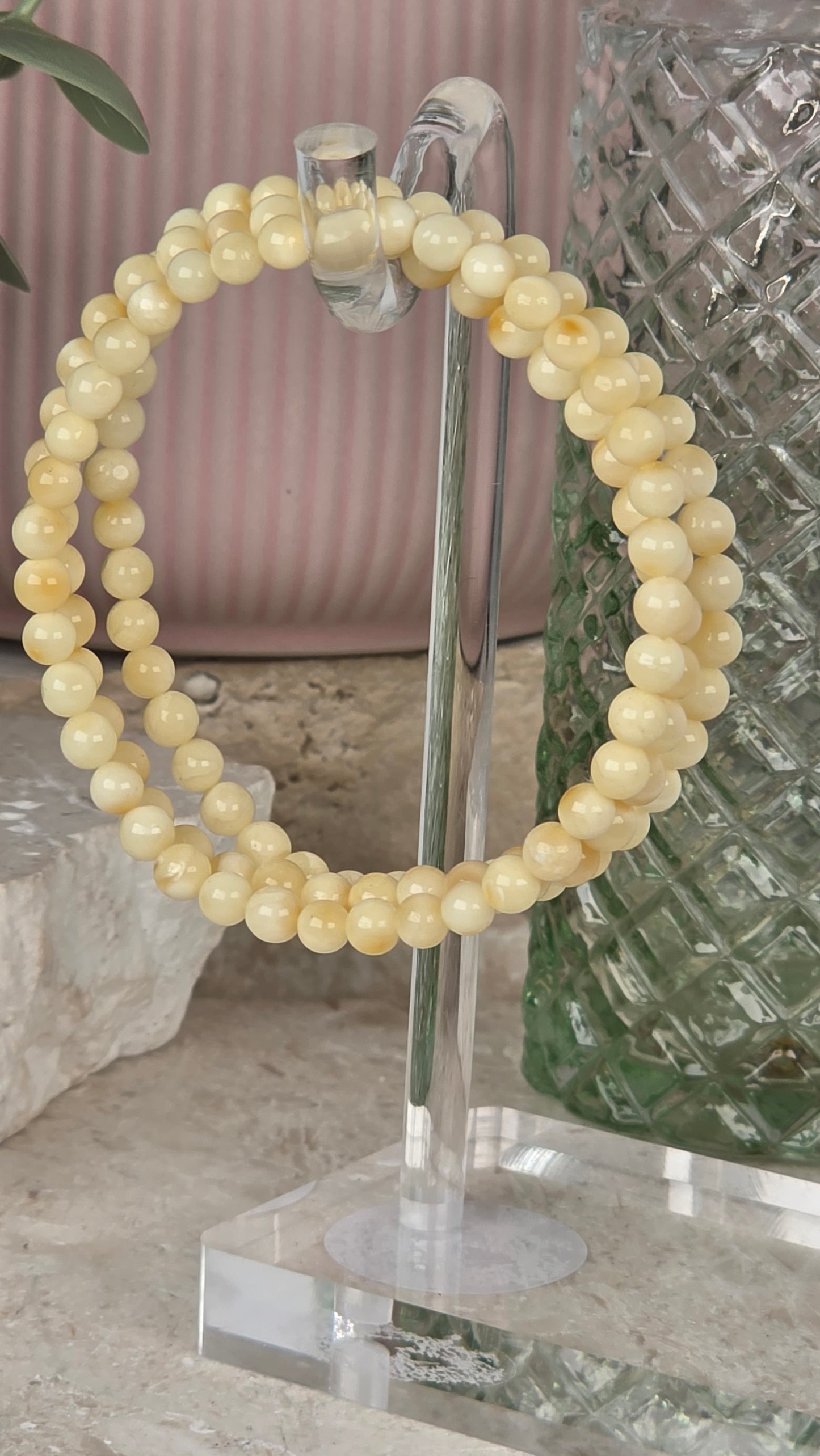 Beeswax 4mm bracelet