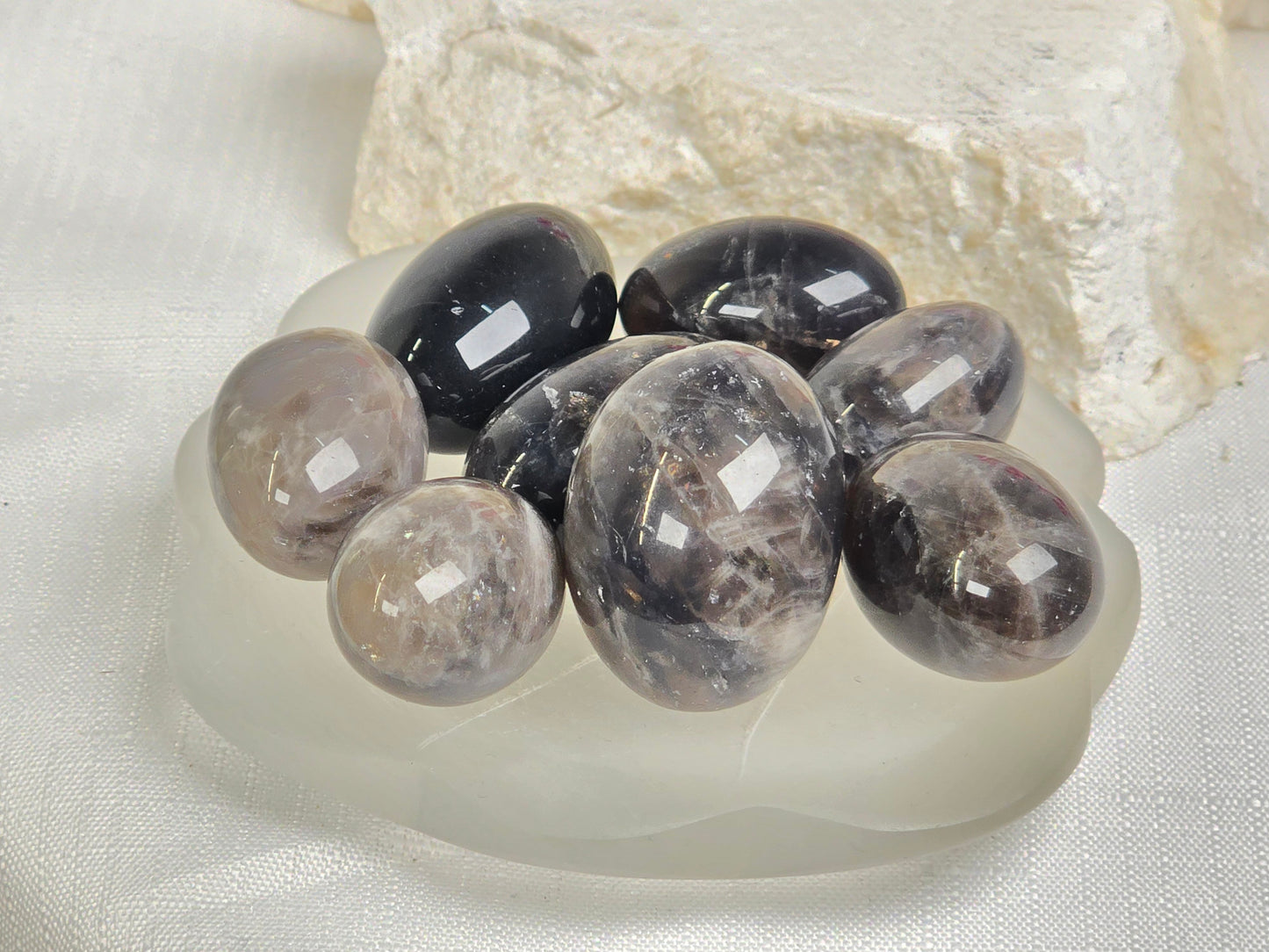 Black Moonstone Tumble Stones