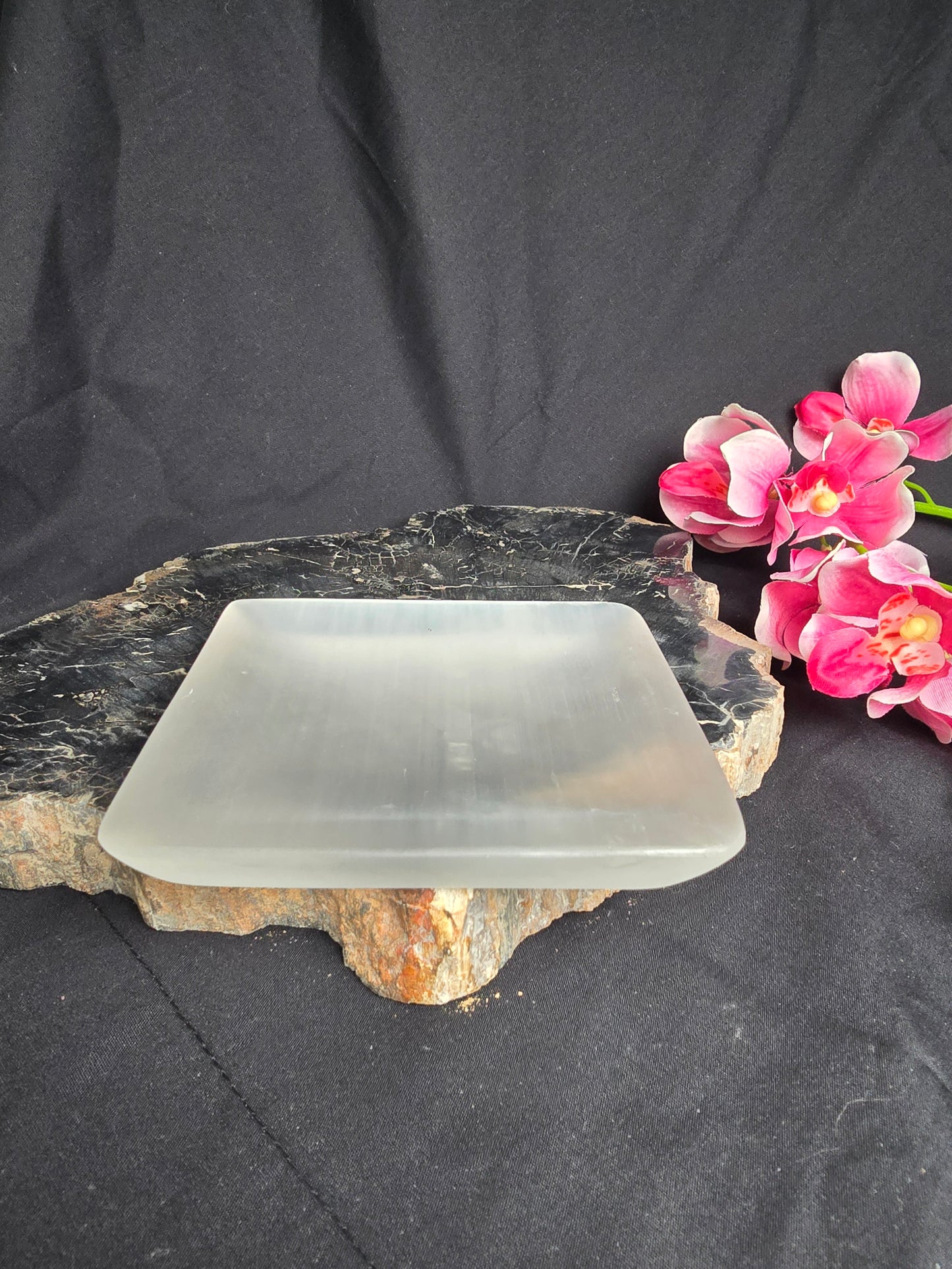 Square Selenite Dish
