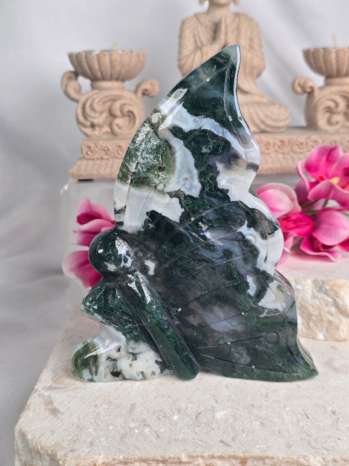 Moss Agate Large Fairy