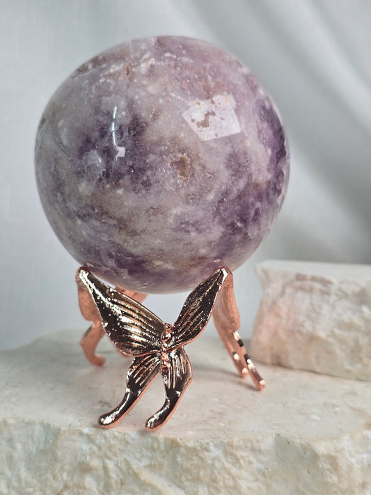 Pink Amethyst /Quartz Druzy Sphere