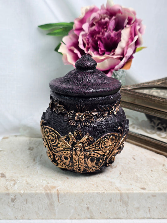 Resin Butterfly Motif Altar Jar