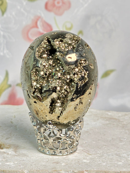 Pyrite Egg and stand