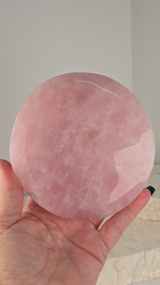 Mozambique Rose Quartz Plate