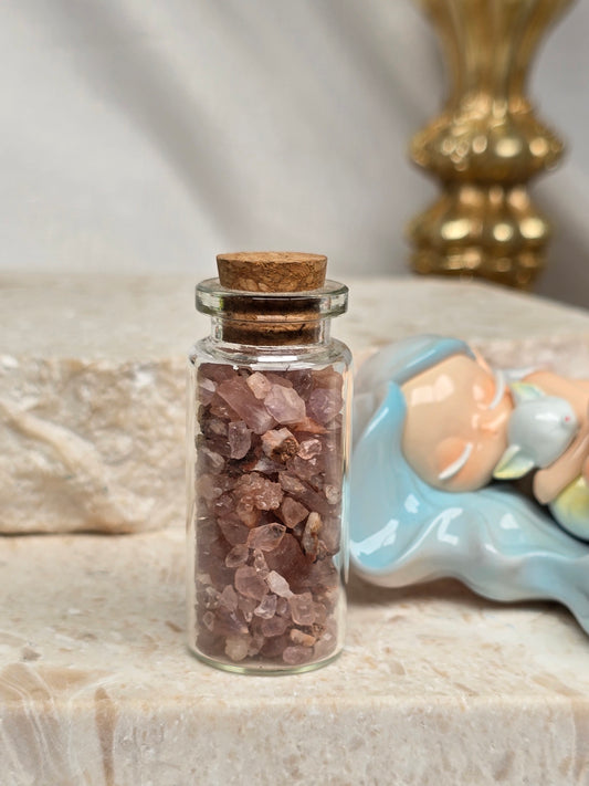 Pink Amethyst Chip Jar