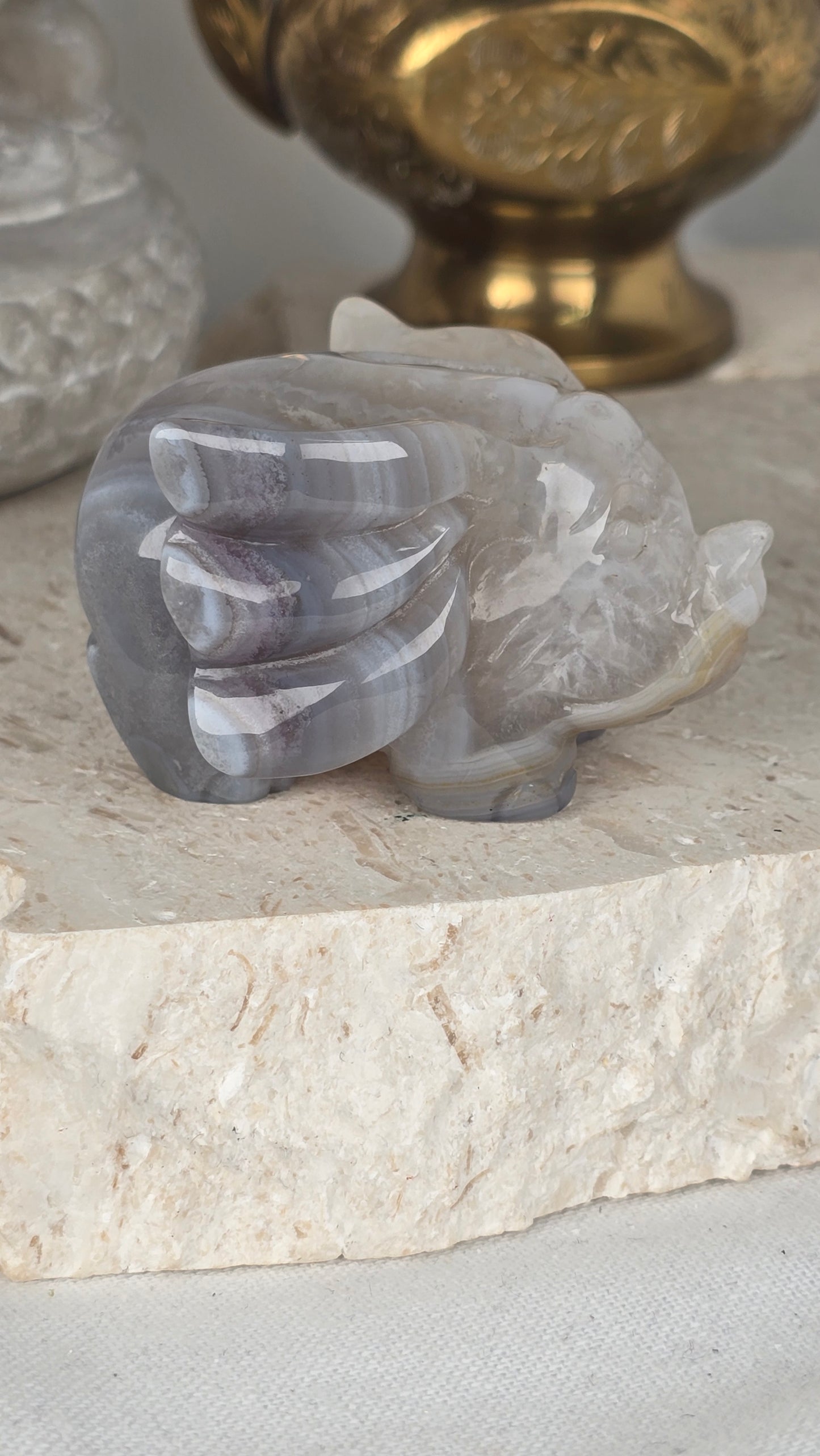 Druzy Agate Elephant