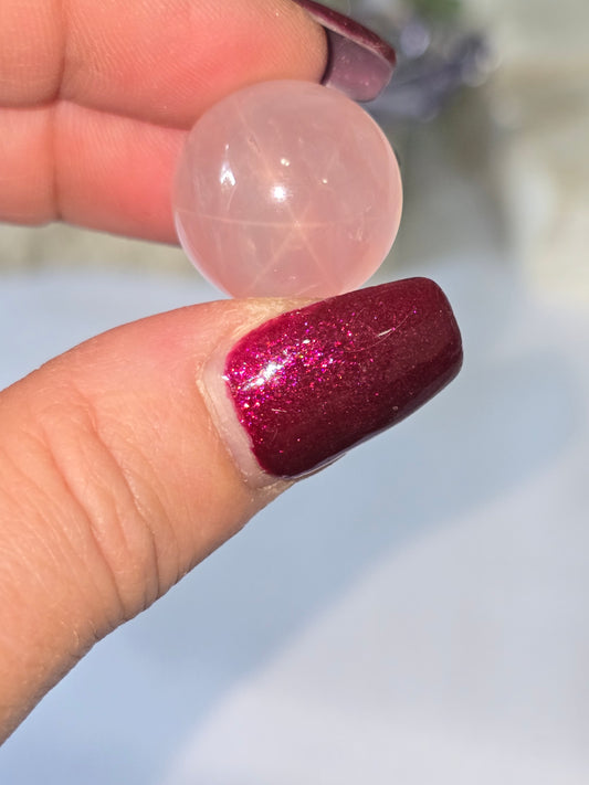 2cm Star Rose Quartz Spheres