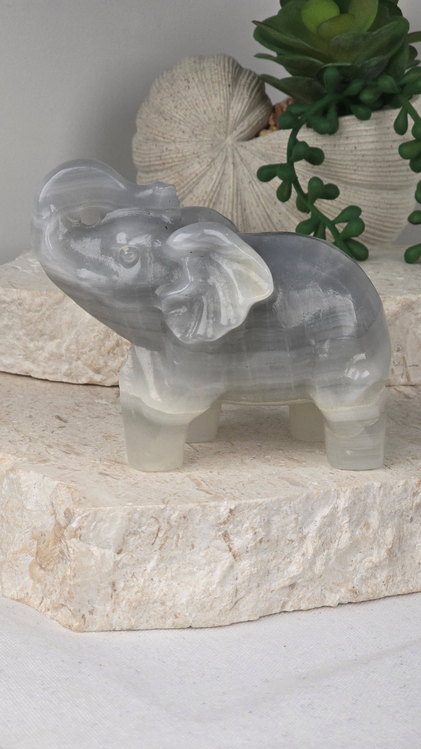 Banded Calcite Elephant