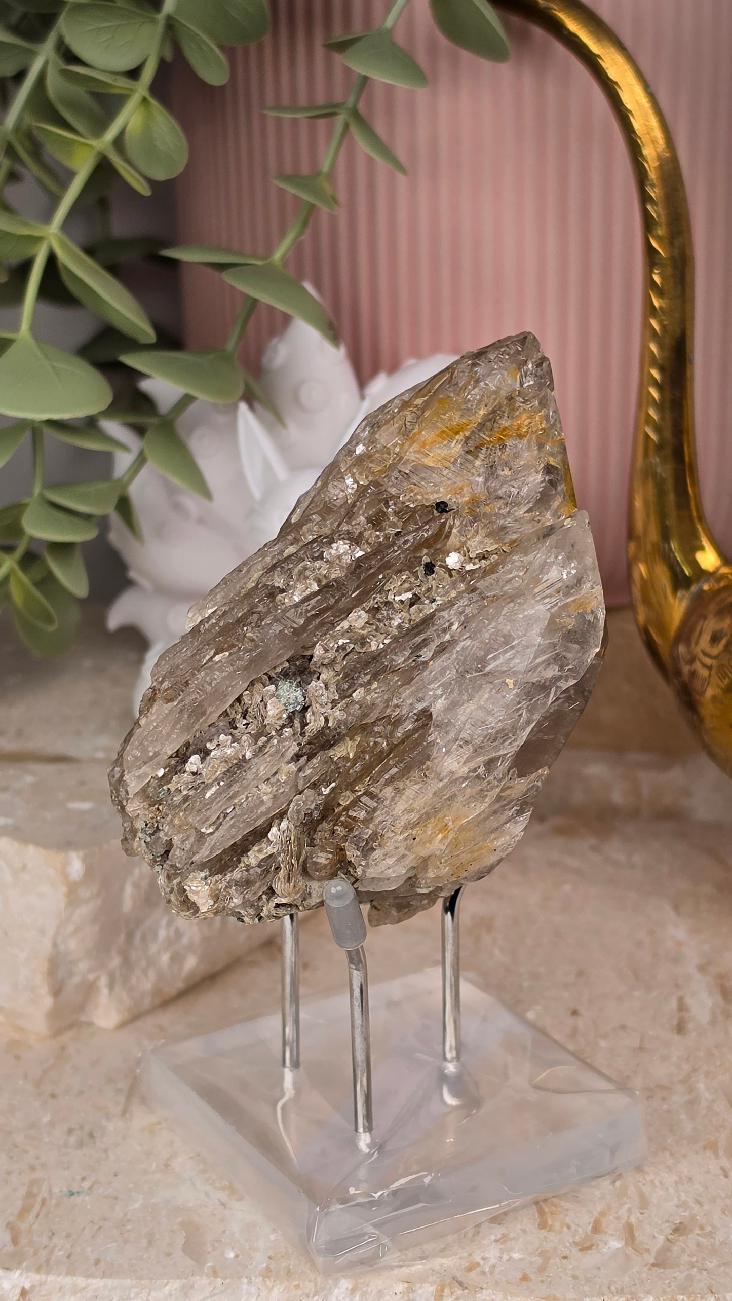 Himalayan Skeletal Quartz with Mica & Rutile