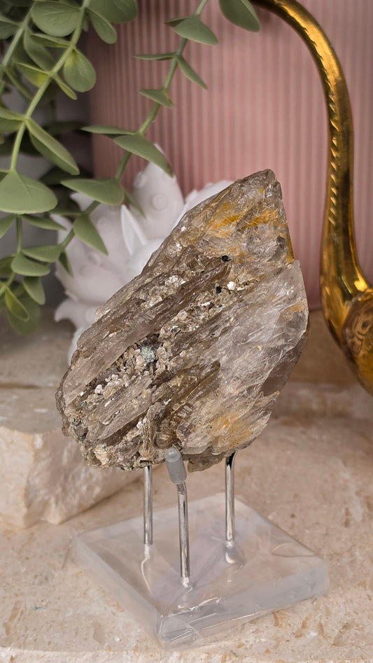 Himalayan Skeletal Quartz with Mica & Rutile