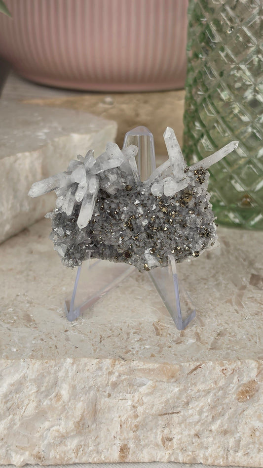 Quartz with Pyrite Specimen