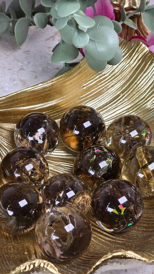 3cm Smoky Quartz Spheres