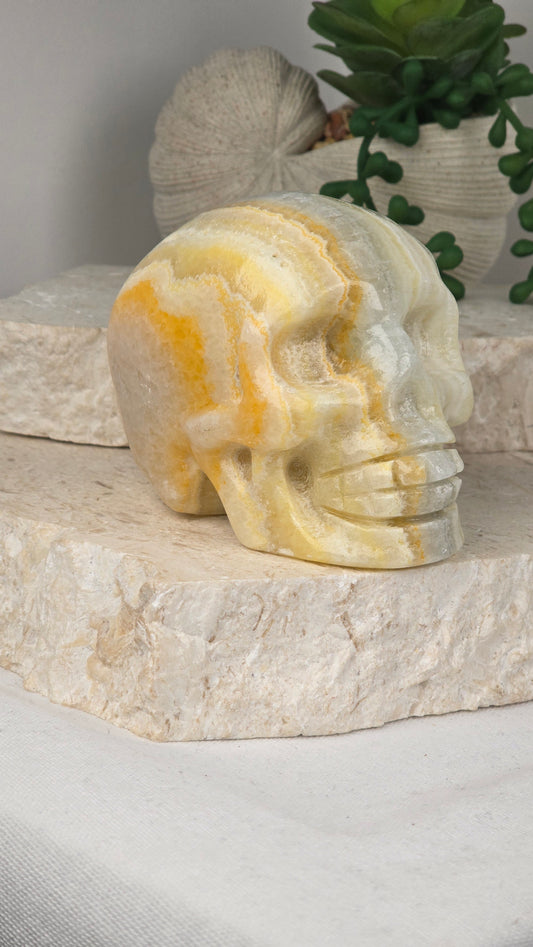 Banded Calcite Skull