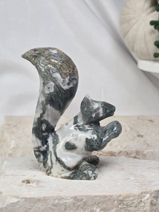 Moss Agate Squirrel