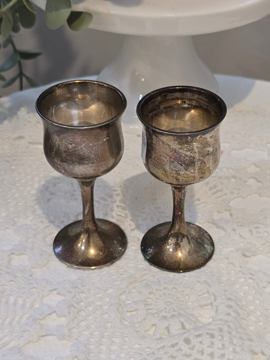 Antique Pewter Mini Goblet
