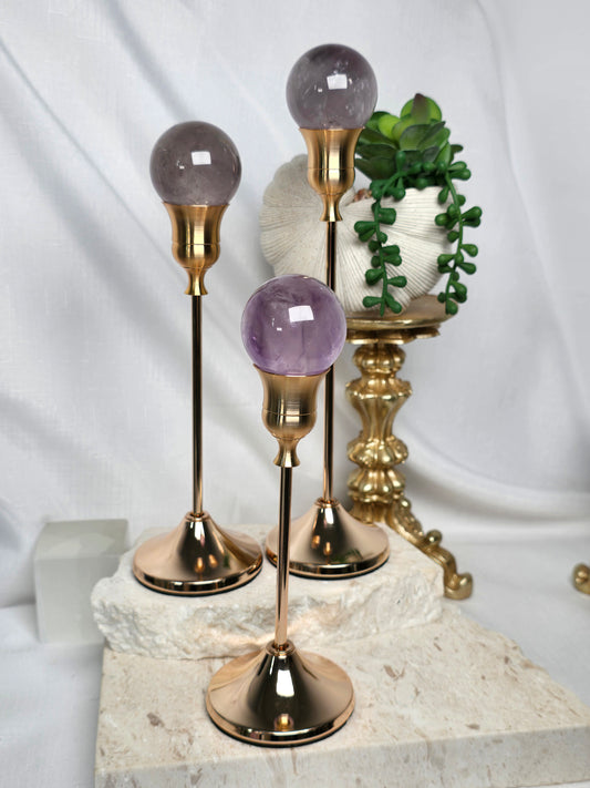 Tall Metal Candle stick Sphere stand