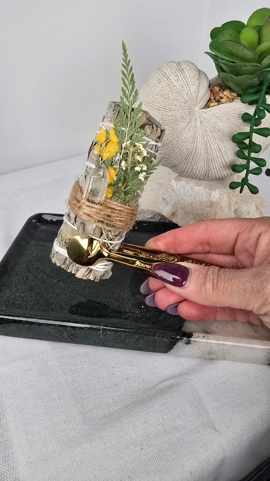 Metal Sage Stick & Incense Tongs