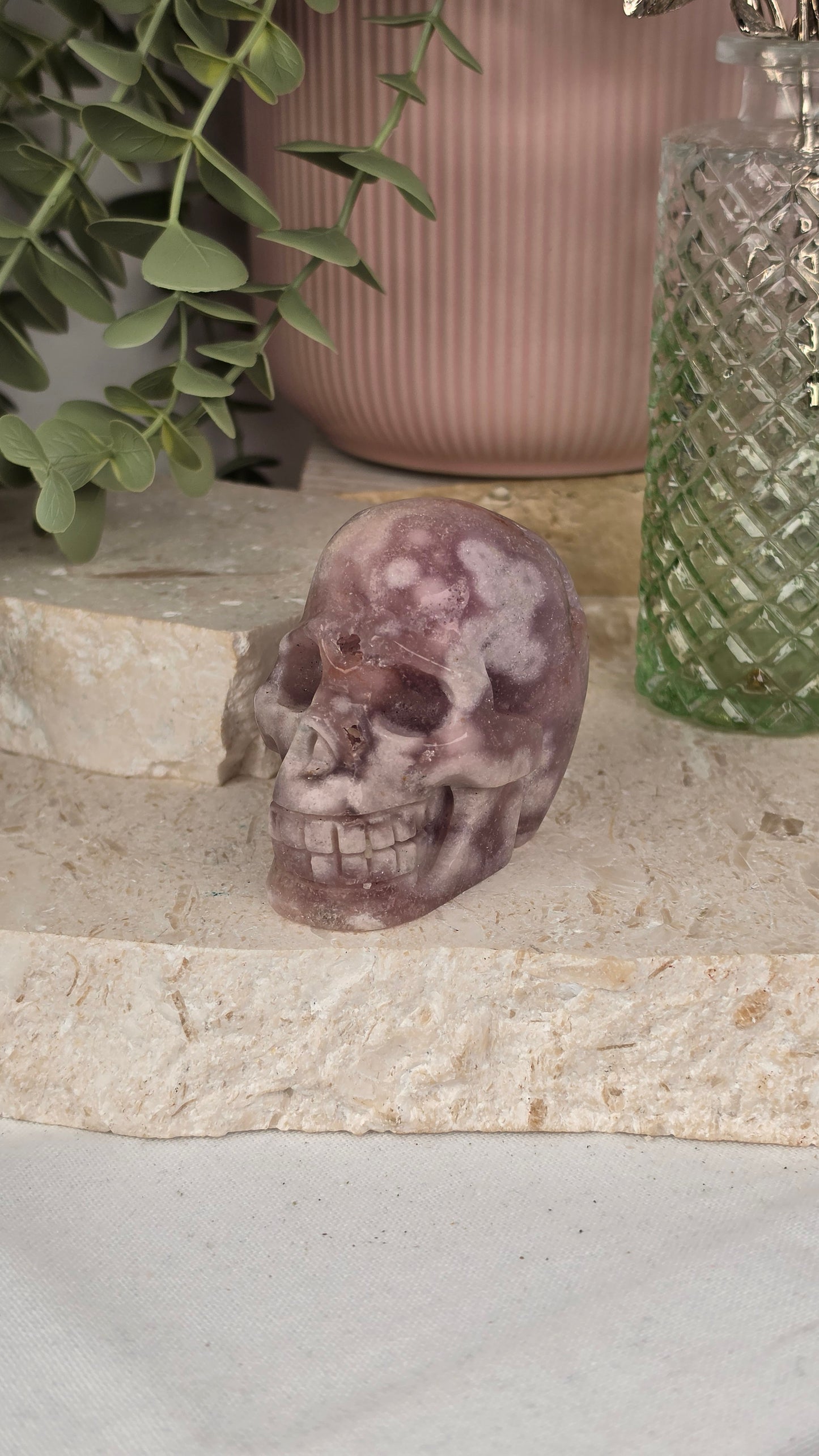 Pink Amethyst Skull