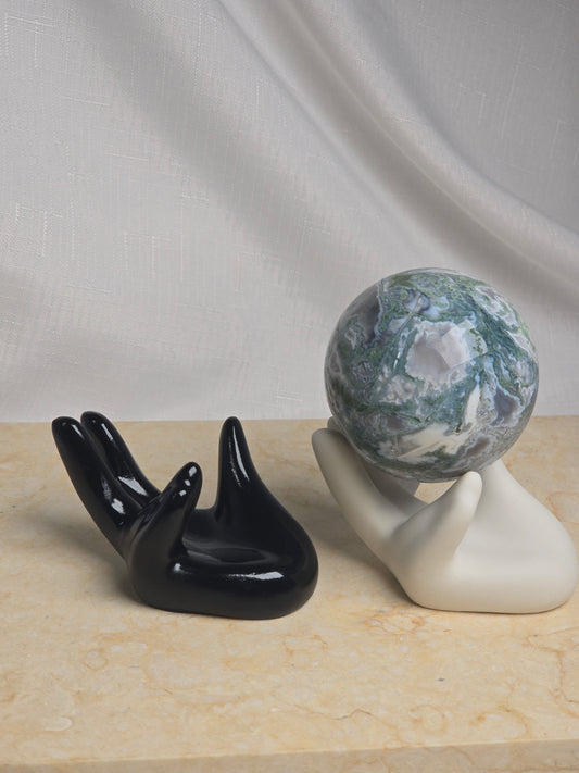 Resin Hand Sphere Stand