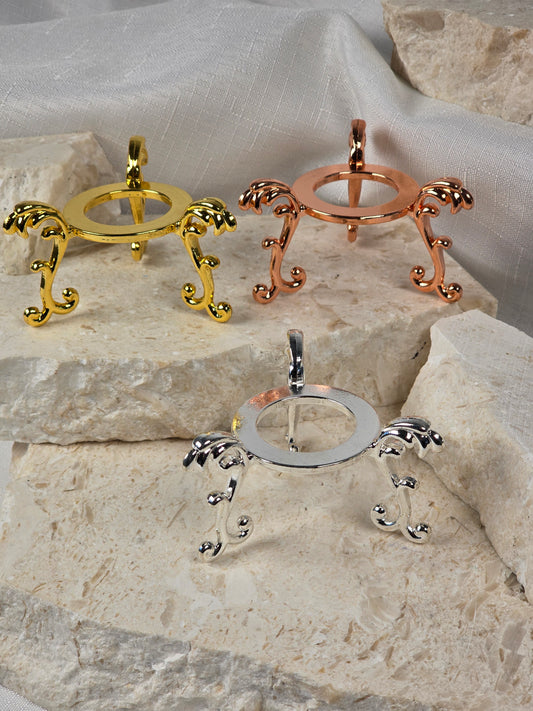 Metal Filigree Sphere Stand Large