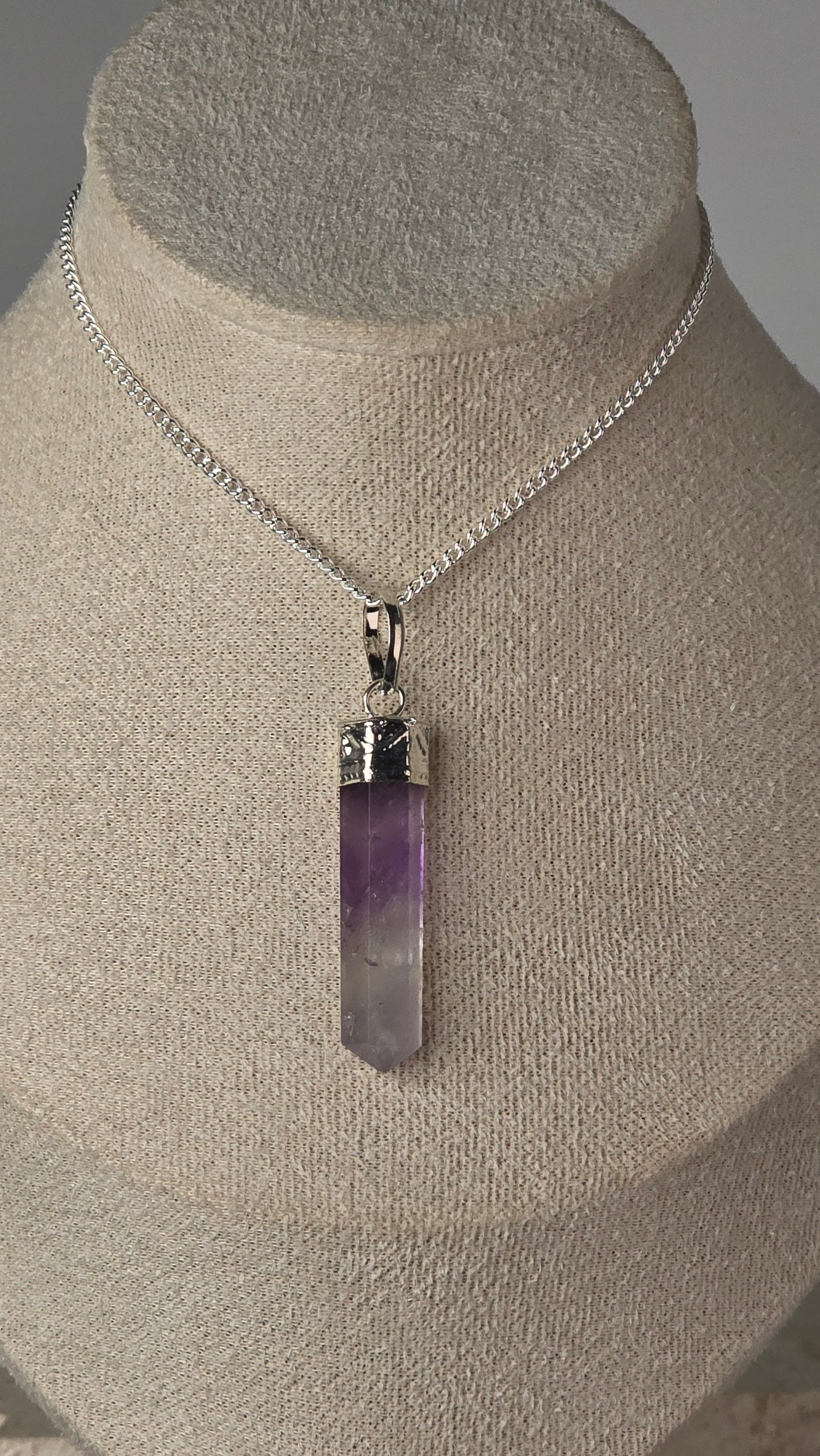 Amethyst Pendant Sterling Silver set & sterling silver necklace