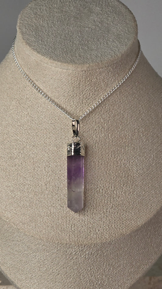 Amethyst Pendant Sterling Silver set & sterling silver necklace