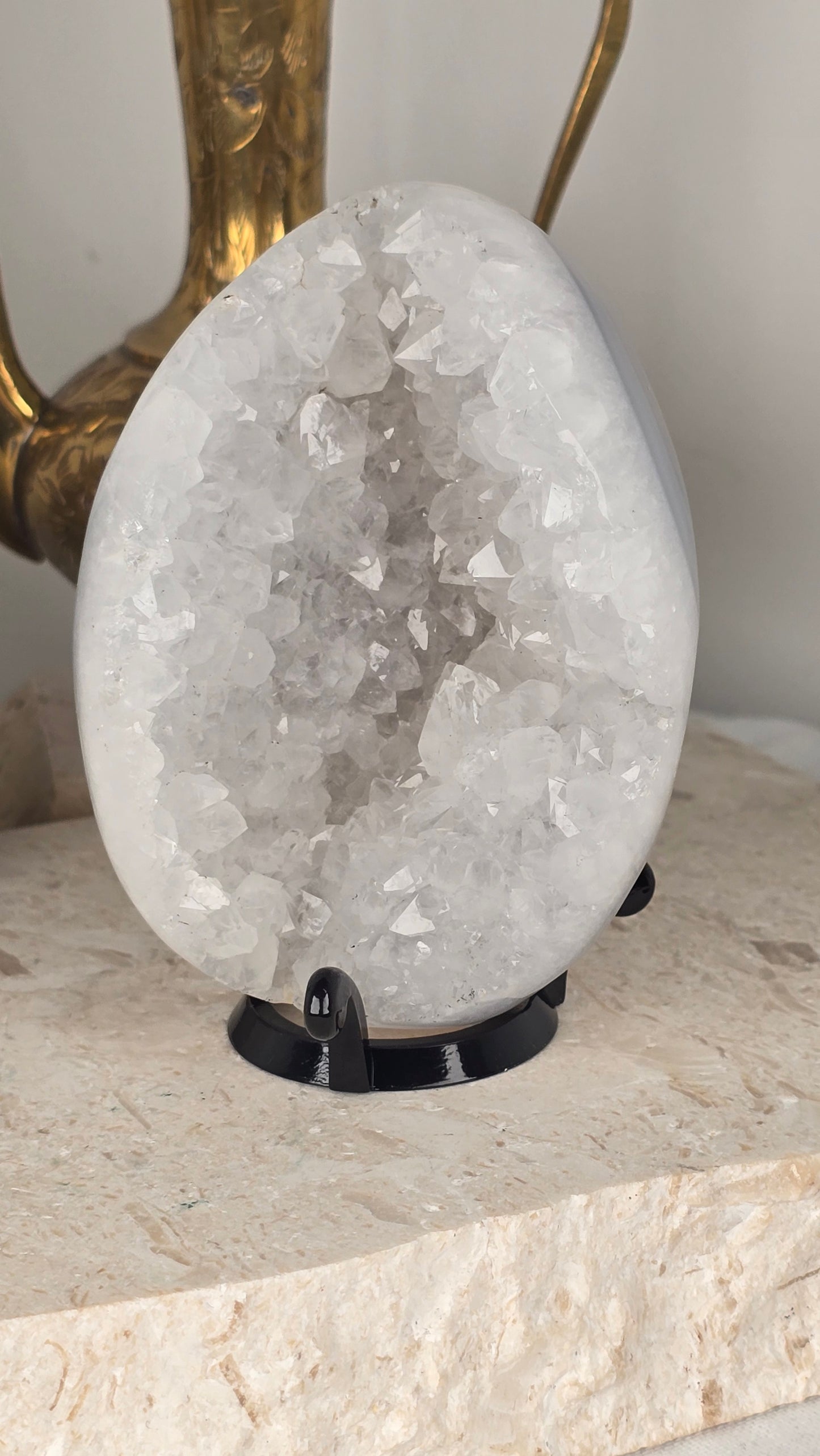 Druzy Agate Open Cluster Egg