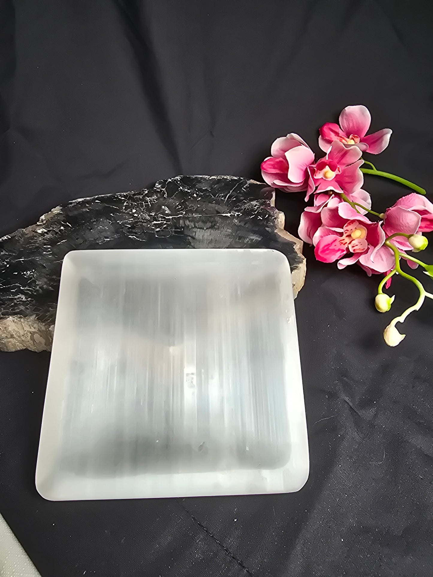 Square Selenite Dish