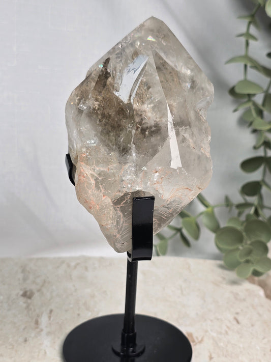 Rainbow Garden Quartz Double Point & stand