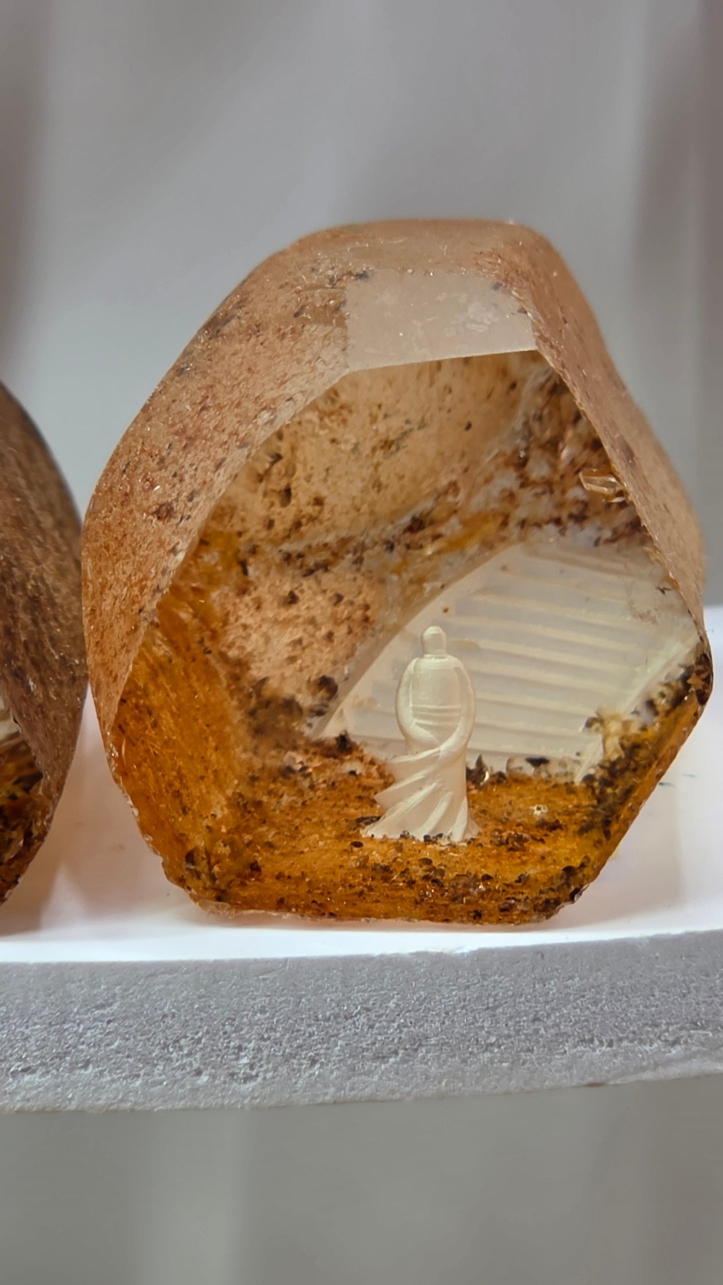 Handcrafted internally etched Quartz Seer Stones