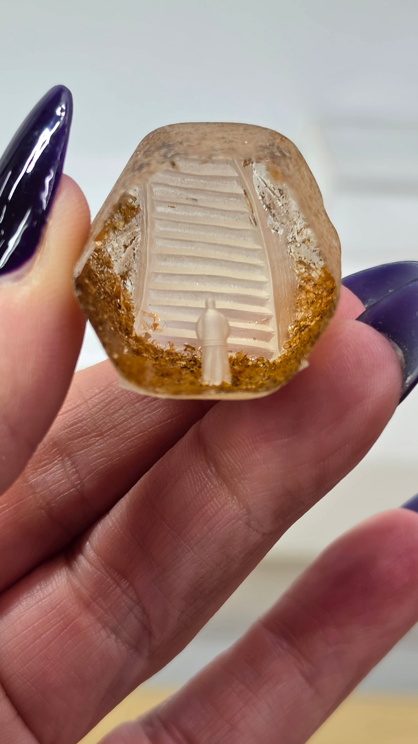 Handcrafted internally etched Quartz Seer Stones