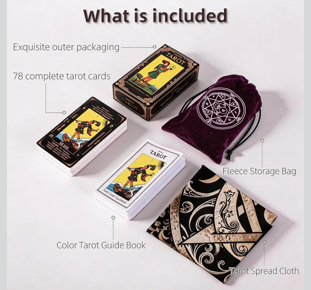 Kledery Rider Waite Tarot Deck & accessories