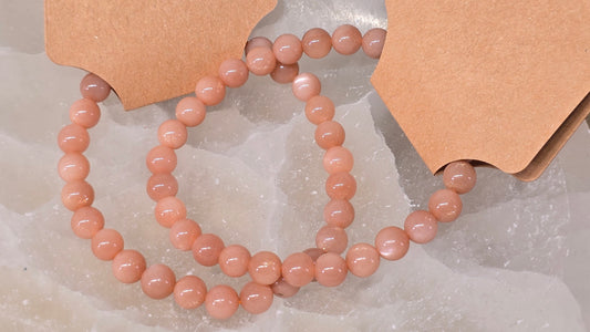 Peach Moonstone Bracelet