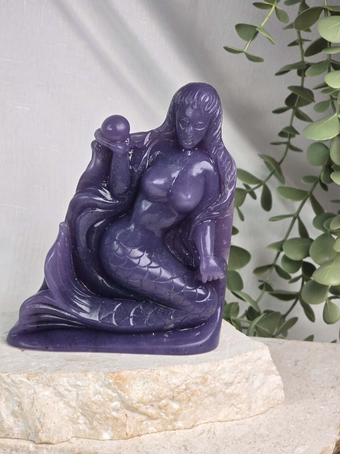 Lepidolite Mermaid large