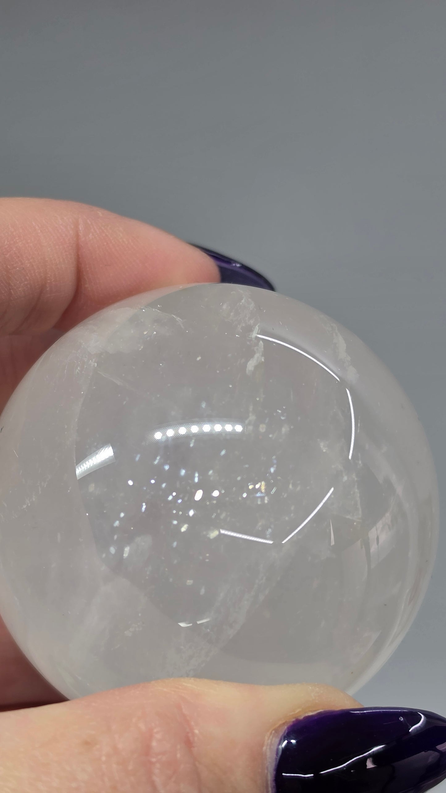 White Fluorite with Mica Sphere