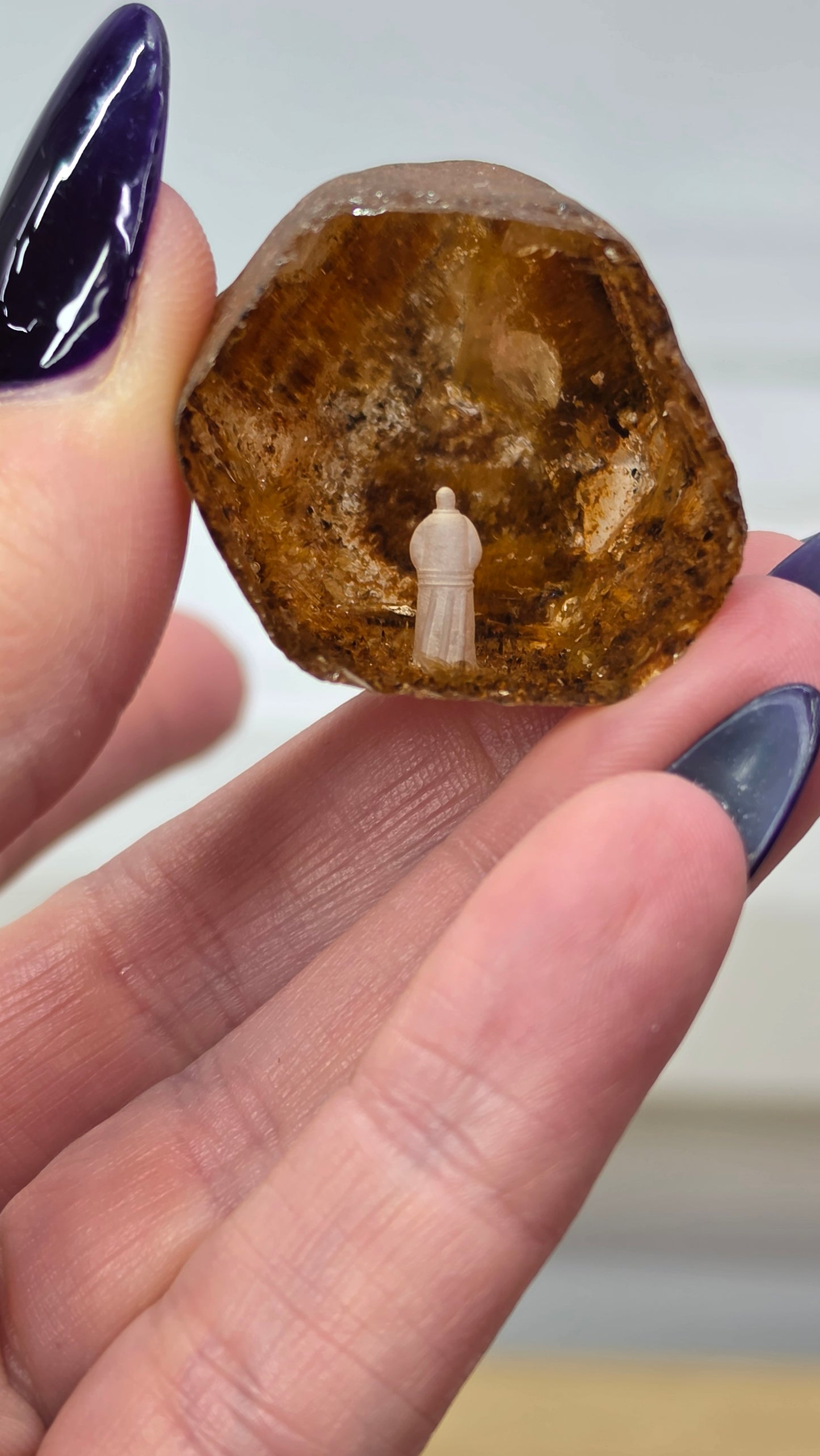 Handcrafted internally etched Quartz Seer Stones