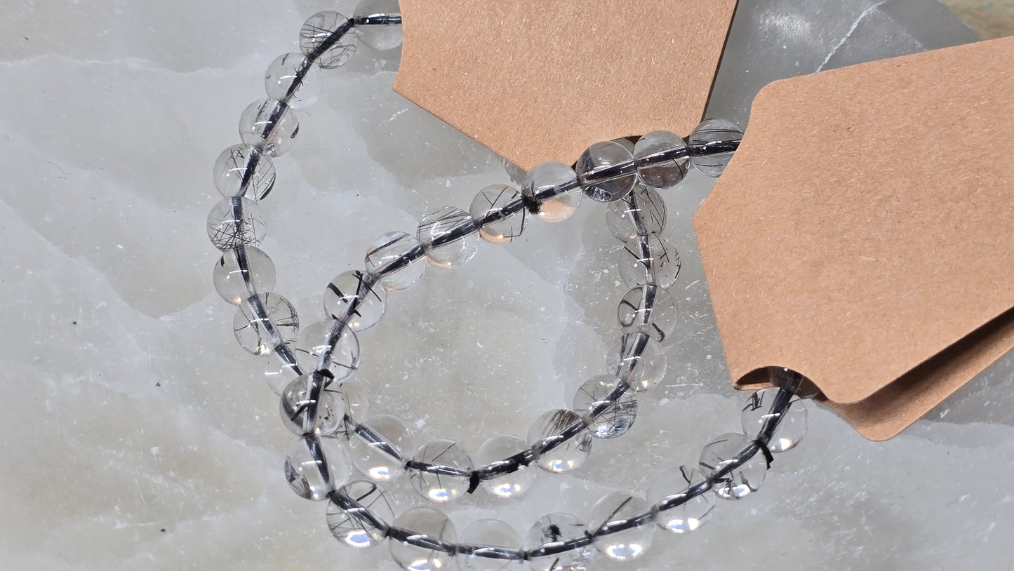Tourmaline Rutile Quartz Bracelet