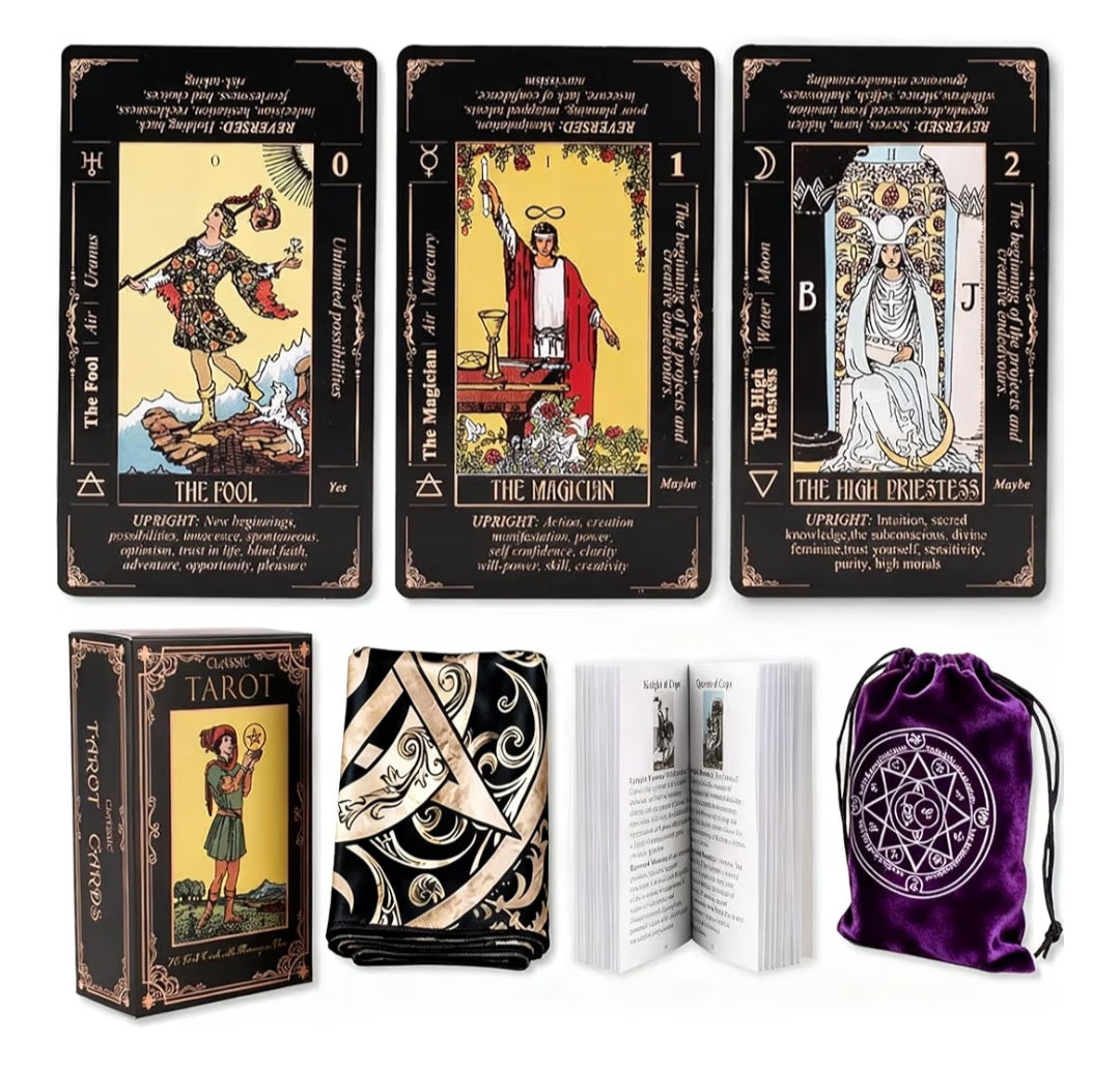 Kledery Rider Waite Tarot Deck & accessories