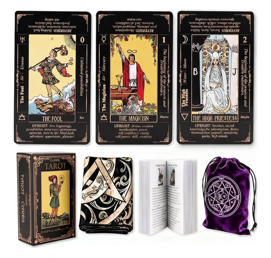 Kledery Rider Waite Tarot Deck & accessories