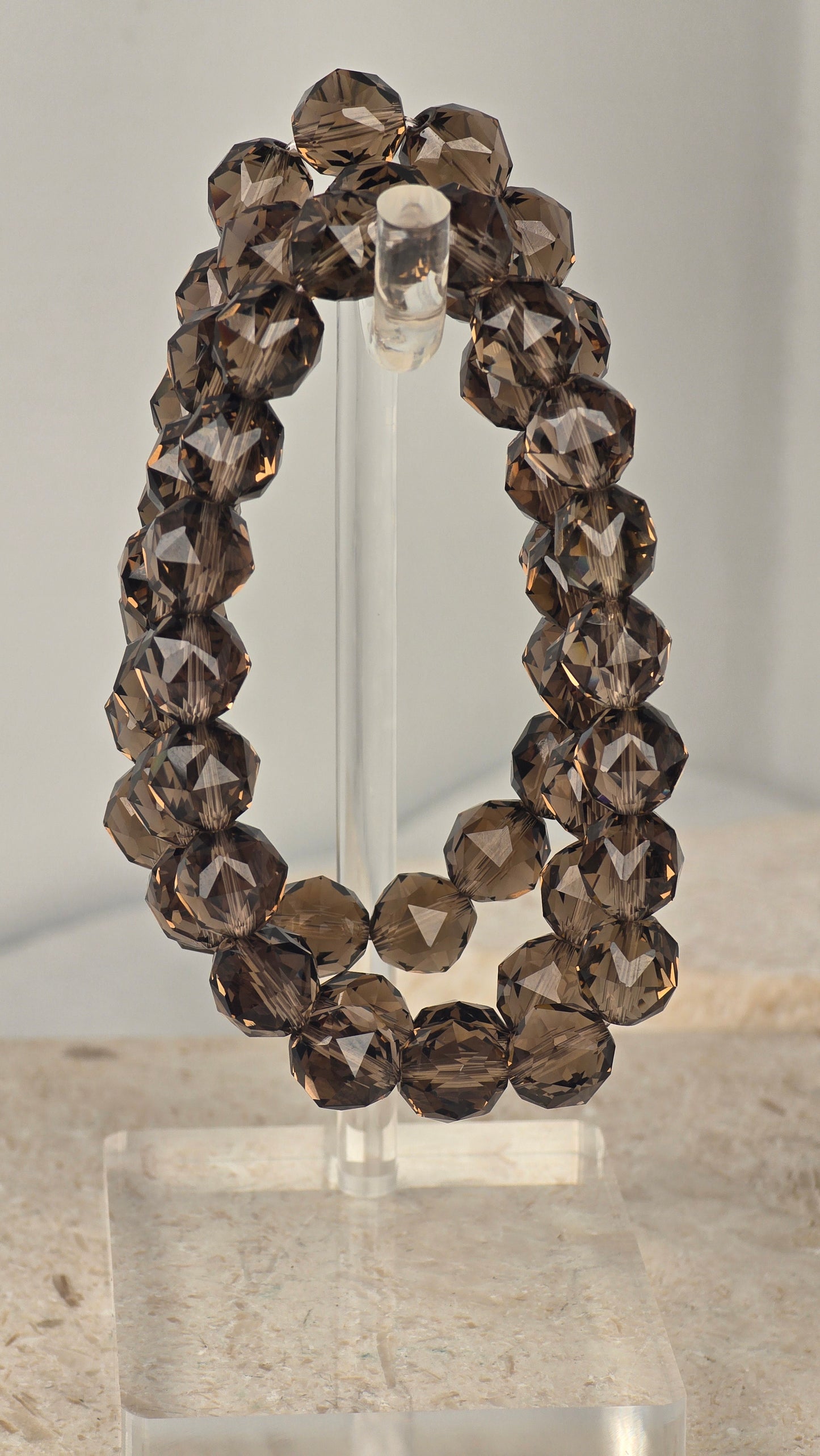 AAAA Gem Grade Faceted Smoky Quartz Bracelet