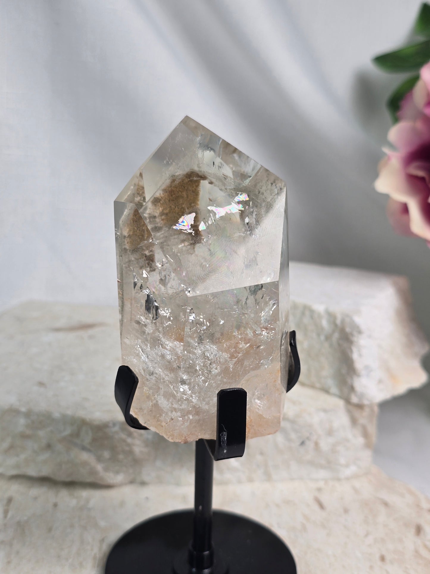 Garden Quartz Point on Stand